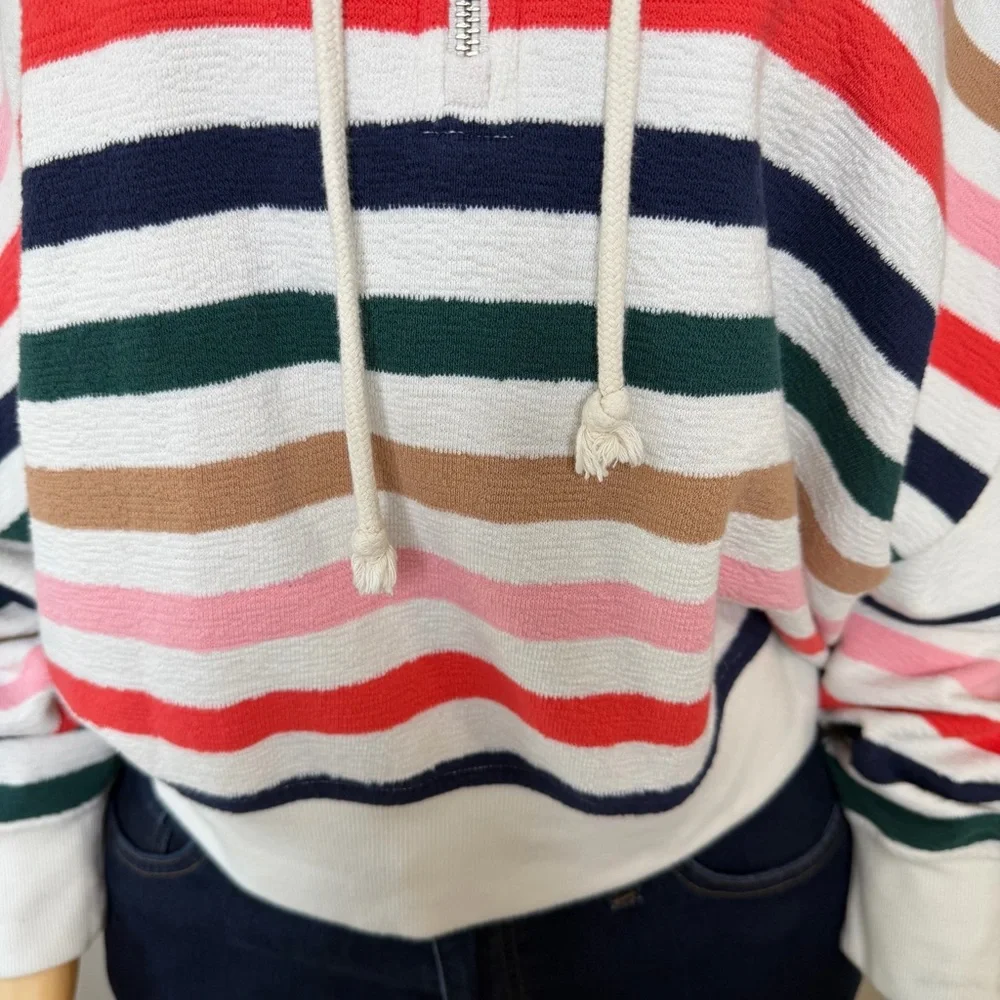 Aerie Always and Forever Colorful Striped Sweatshirt Size Large - Picture 4 of 11